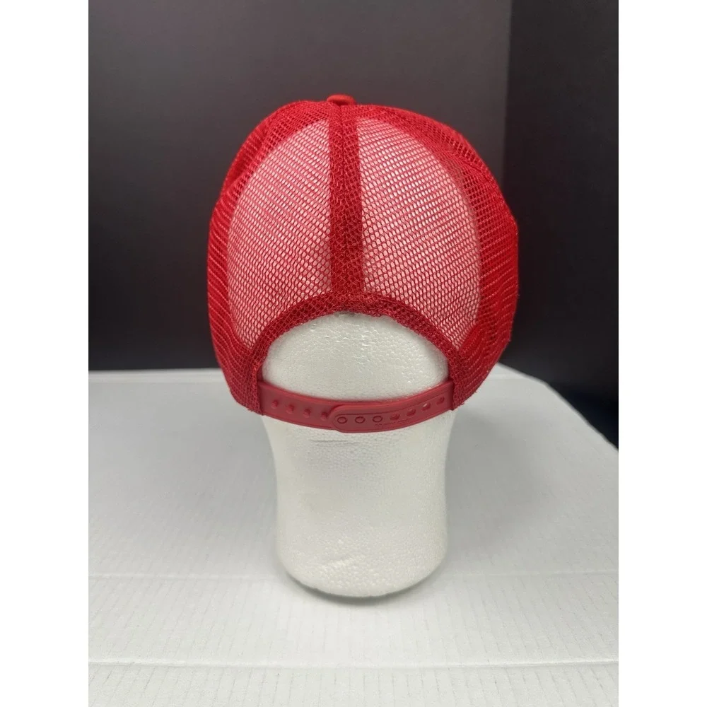 Vtg Farmall Tractors Trucker hat Logo Mesh Foam SnapBack Farm